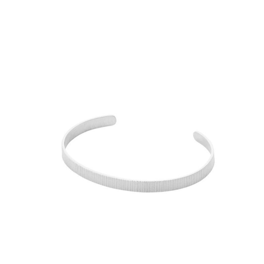 Smykker Pernille Corydon Solv Armband | Pernille Corydon Sea Reflection Wide Bracelet - B-484-S