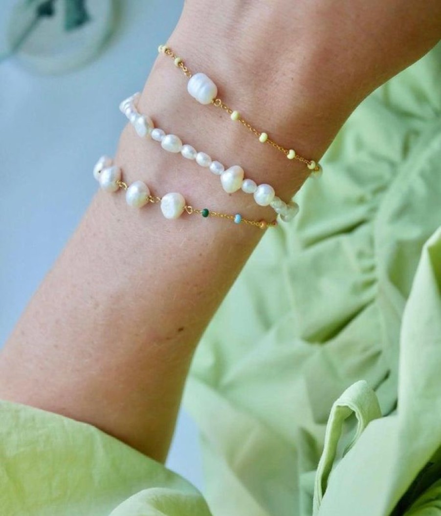 Smykker Enamel Perlearmband | Enamel Pearlie Armband - B79G