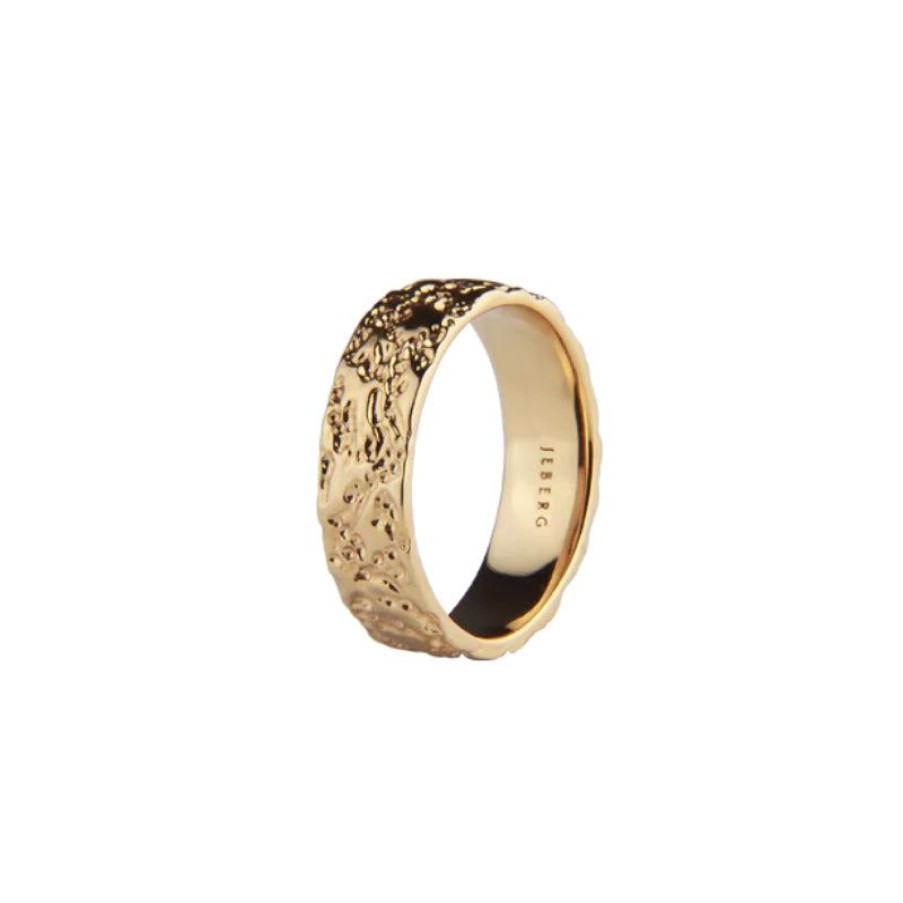 Smykker Jeberg Jewellery Ringe Til Maend | Jeberg Jewellery Mens Moon Band Ring I Forgyldt Solv