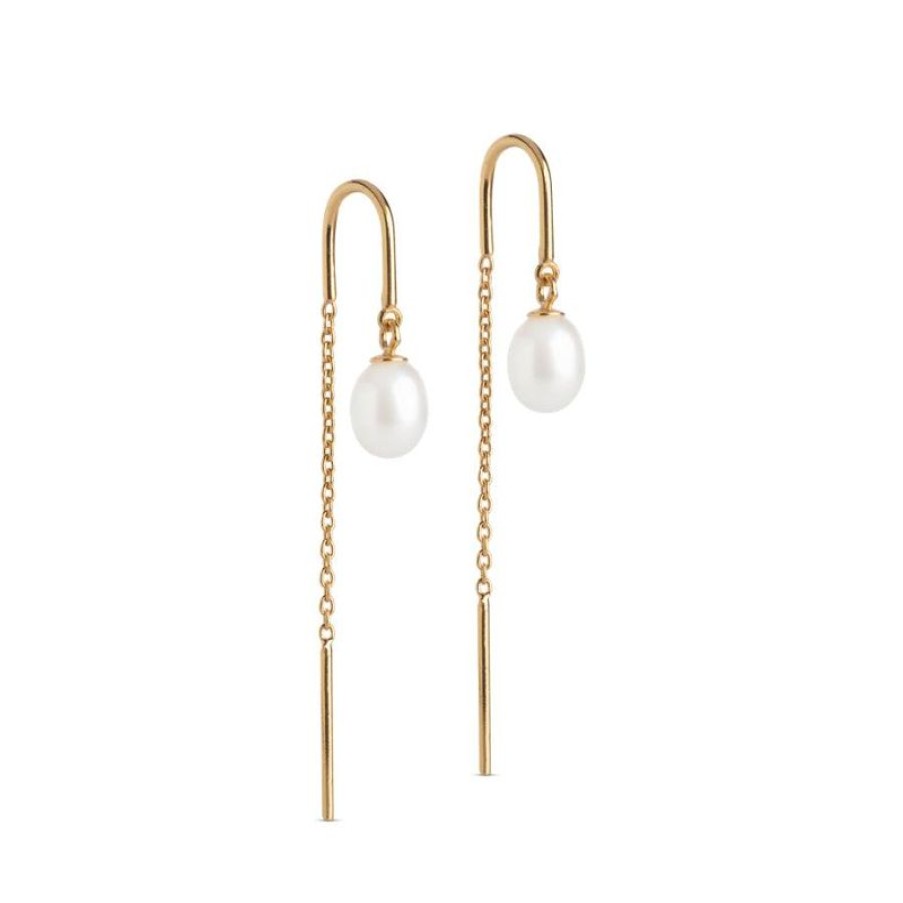 Smykker Enamel Perleoreringe | Enamel Eleanor Pearl Earring - E308G