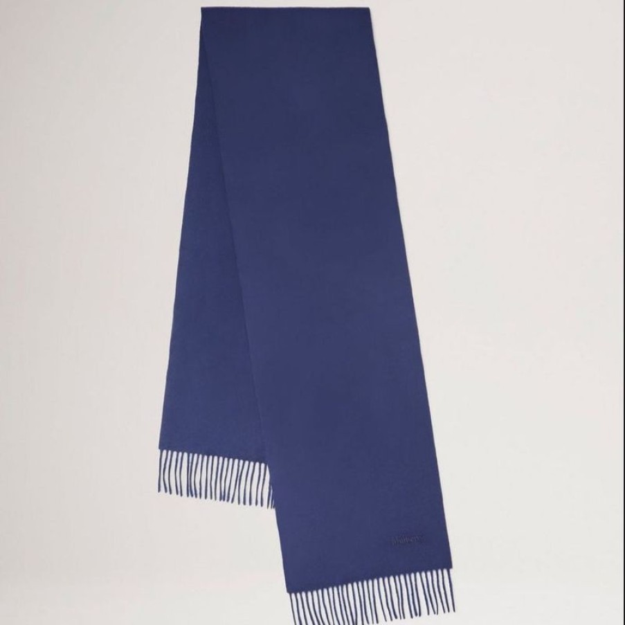 Mulberry Mulberry | Mulberry Small Solid Merino Wool Scarf Night Sky