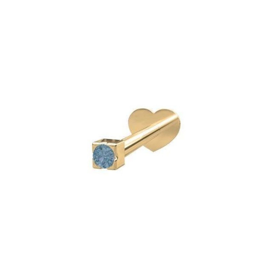 Smykker Nordahl Andersen Oreringe | Nordahl 14Kt Guld Piercing London Blue Topaz