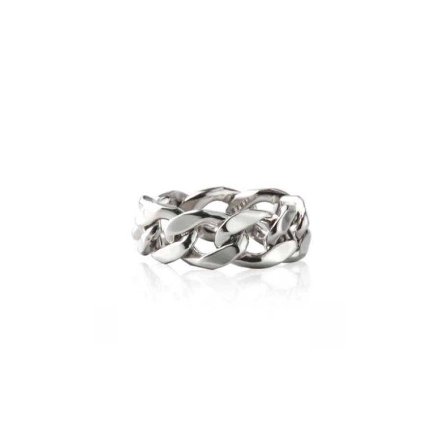 Smykker Jeberg Jewellery Ringe Til Maend | Jeberg Jewellery Mens Chain Ring I Solv