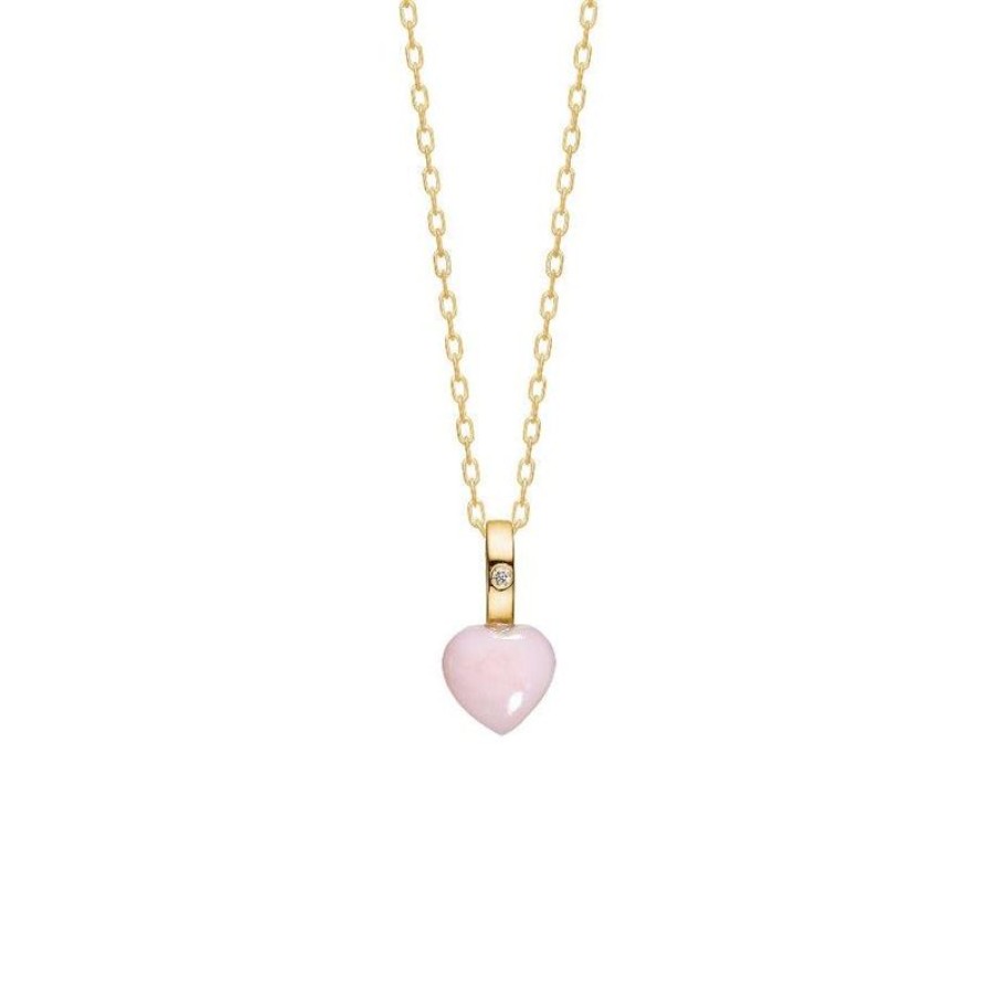 Smykker Carré Jewellery | Carre Vedhaeng I 10 Karat Med Pink Opal