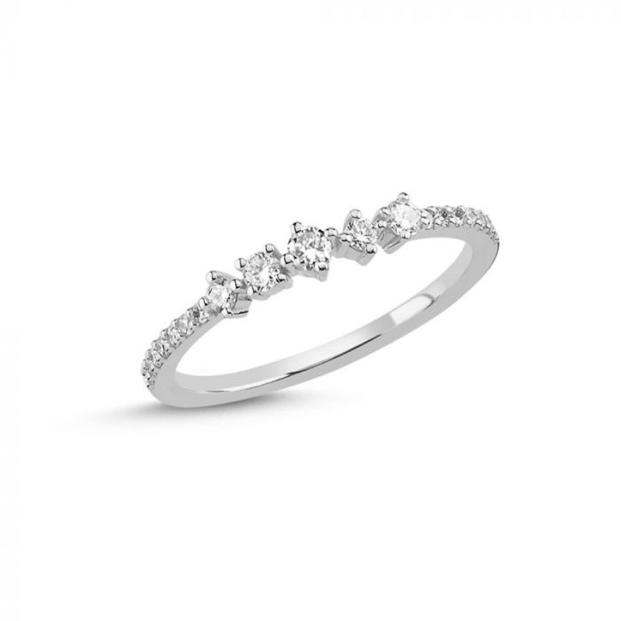 Smykker Nuran Forlovelsesringe | Nuran 14Kt Noelle Ring Med Diamanter - A3056Hg