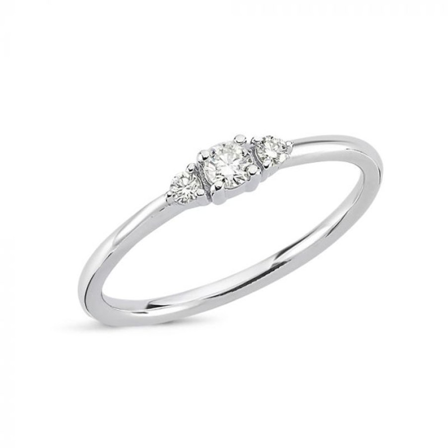 Smykker Nuran Diamant Ringe | Nuran 14Kt Petit Ring Med Diamanter - R1110Hg