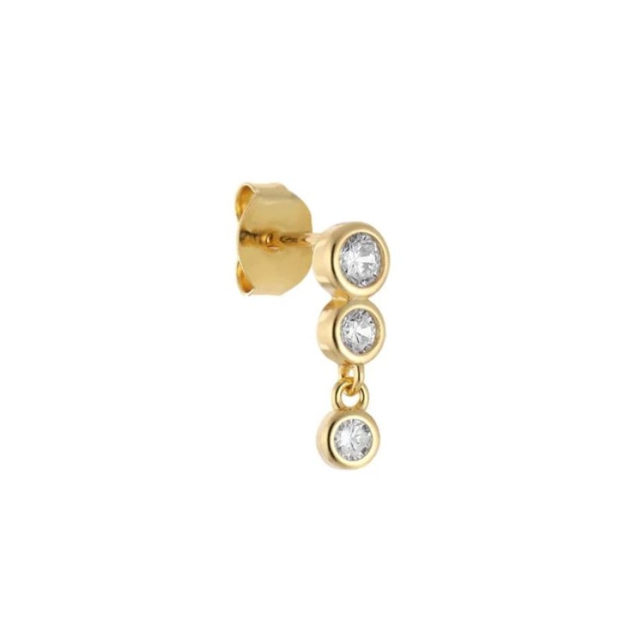 Smykker The Earring Shop Oreringe | The Earring Shop Trio Stud Solvforgyldt - Fw2210