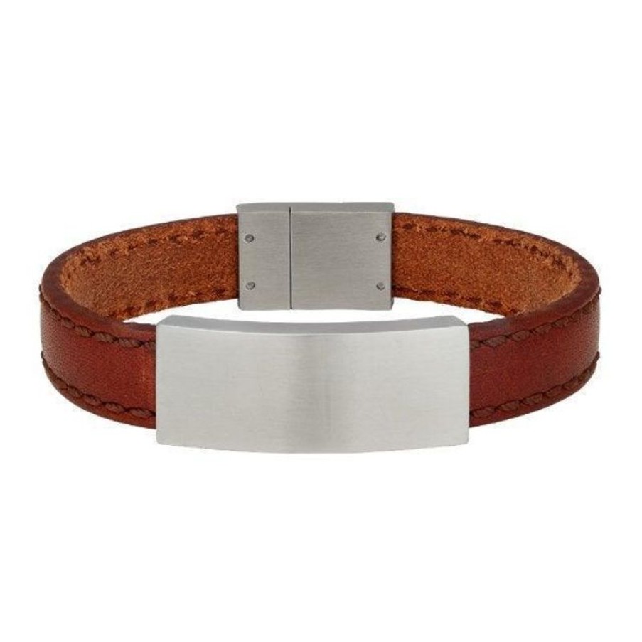 Smykker Nordahl Andersen Herresmykker | Son Of Noa Herre Armband Rustik Brun 21Cm