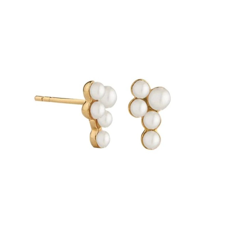 Smykker Jeberg Jewellery Oreringe | Jeberg Jewellery Cordelia Pearl Bunch Studs