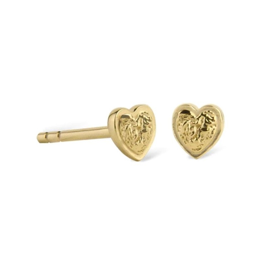 Smykker Jeberg Jewellery Oreringe | Jeberg Jewellery Heart Me Studs I Forgyldt Solv