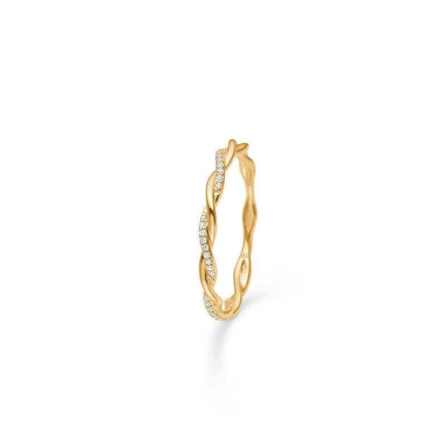 Smykker Mads Z Guld Ringe | Mads Z 14Kt Poetry Twist Ring 0.05Ct