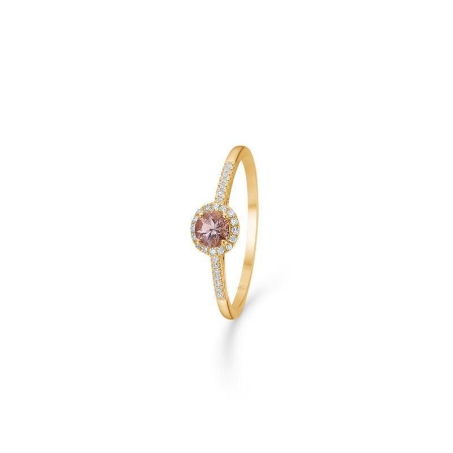 Smykker Mads Z Guld Ringe | Mads Z 14 Kt. Madeleine Ring 0.08 Ct. Rosa Granat