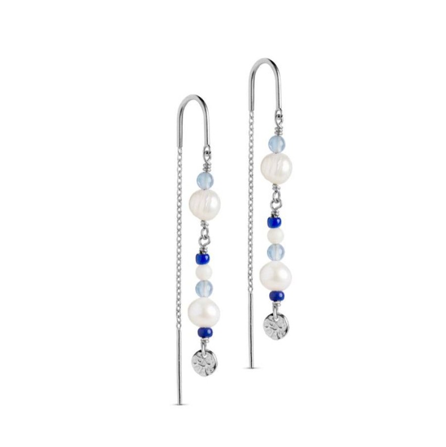 Smykker Enamel Oreringe | Enamel Sofia Earring Marine - E282S