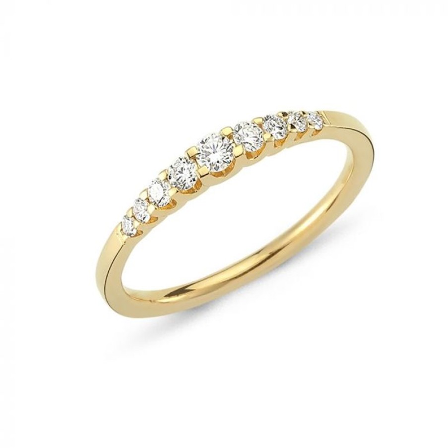 Smykker Nuran Guld Ringe | Nuran Empire Ring Med Diamanter