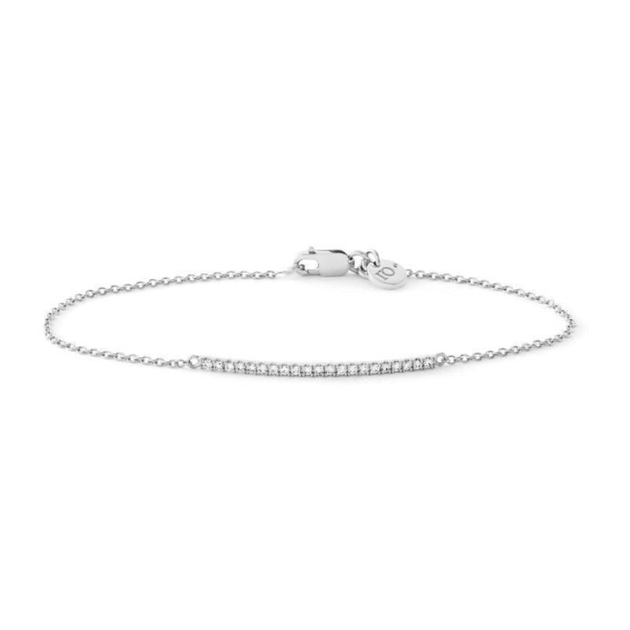 Smykker Ro Copenhagen Diamant Armband | Ro Copenhagen 18Kt Rock Classic Armband Hvidguld