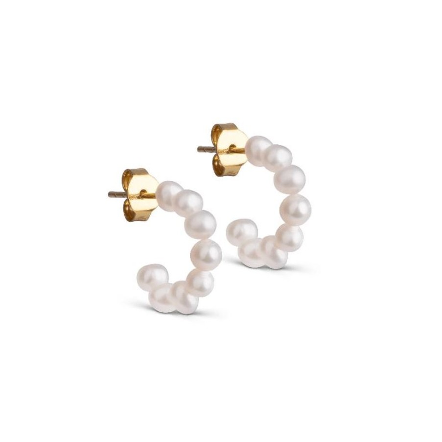 Smykker Enamel Oreringe | Enamel Mini Pearlie Hoops - E295G