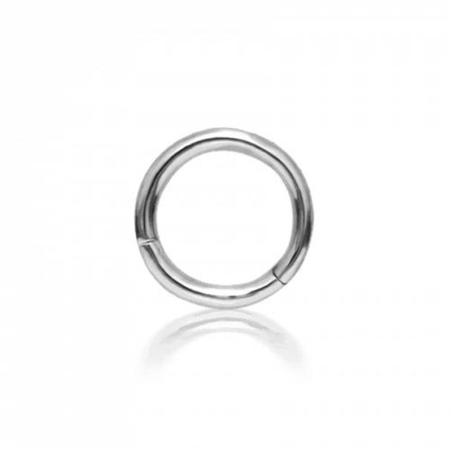 Smykker MARIA TASH Piercinger | Maria Tash 6.5Mm Plain Ring 14Kt Hvidguld