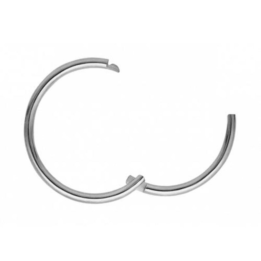 Smykker MARIA TASH Piercinger | Maria Tash 6.5Mm Plain Ring 14Kt Hvidguld