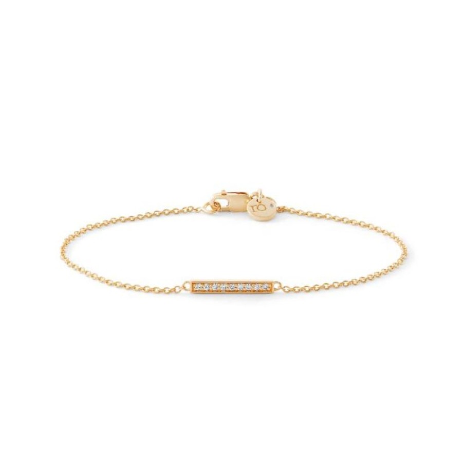 Smykker Ro Copenhagen Diamant Armband | Ro Copenhagen 18Kt Rock Square Armband