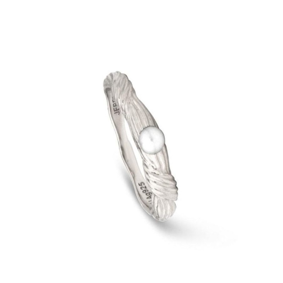 Smykker Jeberg Jewellery Perle Ringe | Jeberg Jewellery Sand Dune Ring Med Perle Solv - 61202