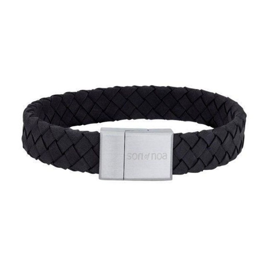 Smykker Nordahl Andersen Herresmykker | Son Of Noa Herre Armband Sort Flettet 21Cm