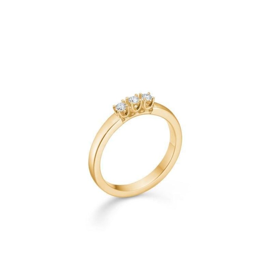 Smykker Mads Z Guld Ringe | Mads Z 14 Kt. Crown Alliancering Diamant 0.12 Ct.