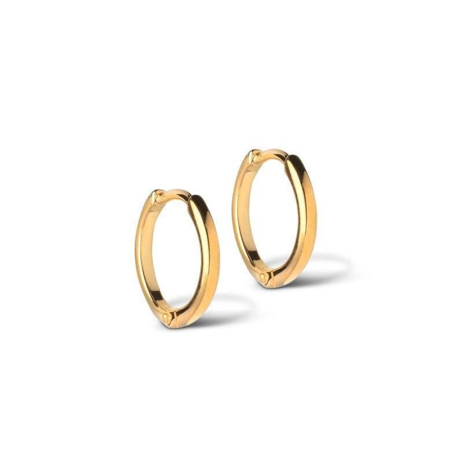 Smykker Enamel Creoler & Hoops | Enamel Classic Forgyldt Hoops 10Mm - 168G