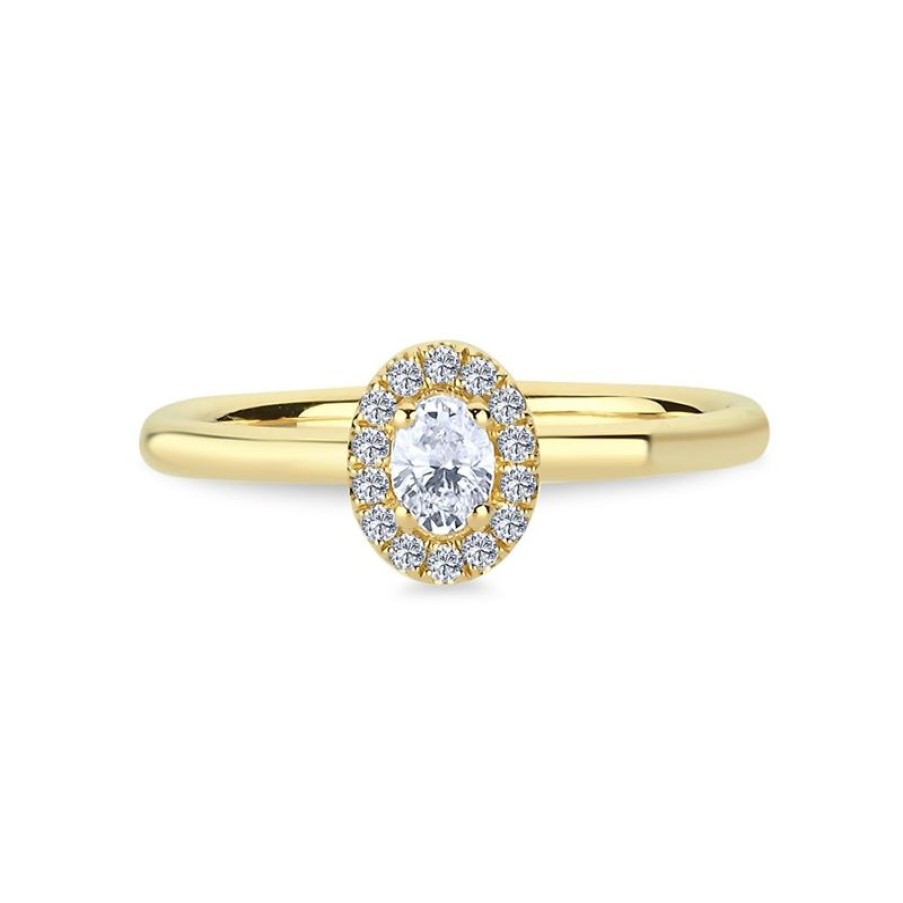 Smykker Nuran Diamant Ringe | Nuran Champagne Ring I Guld Med Diamater