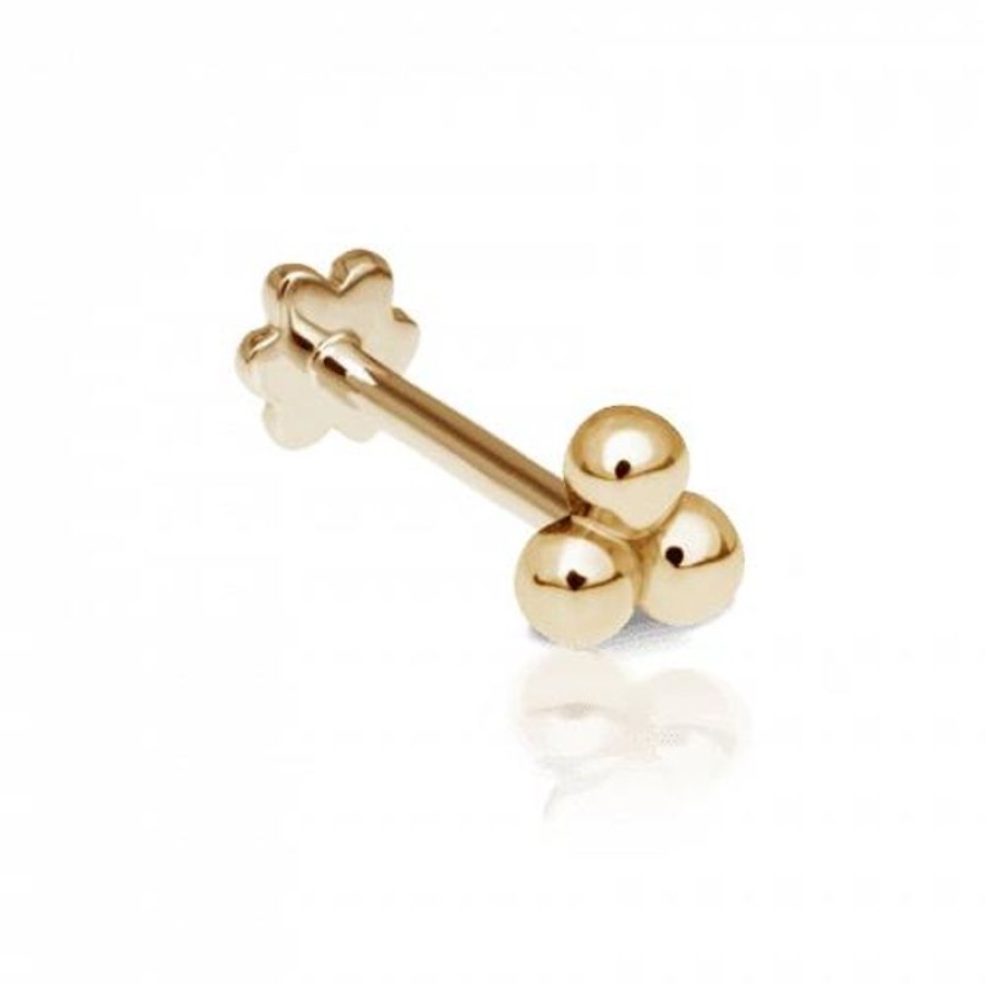 Smykker MARIA TASH Oreringe | Maria Tash Large Three Ball Trinity Threaded Stud 3,5Mm