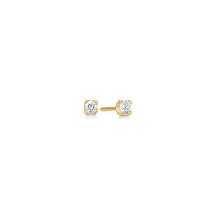 Smykker Mads Z | Mads Z 14 Kt. Crown Diamant Oreringe 0.18 Ct.