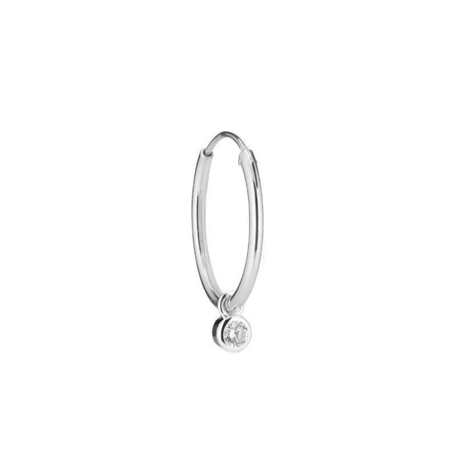 Smykker The Earring Shop Oreringe | The Earring Shop Golden Hour Solv Hoop - Si2002