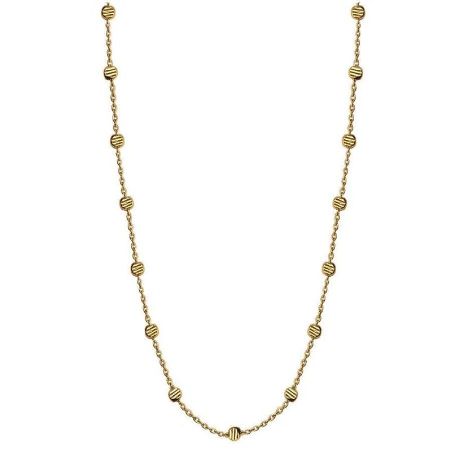 Smykker Jeberg Jewellery | Jeberg Jewellery Gold Beads Necklace Solvforgyldt - 4575-42-G