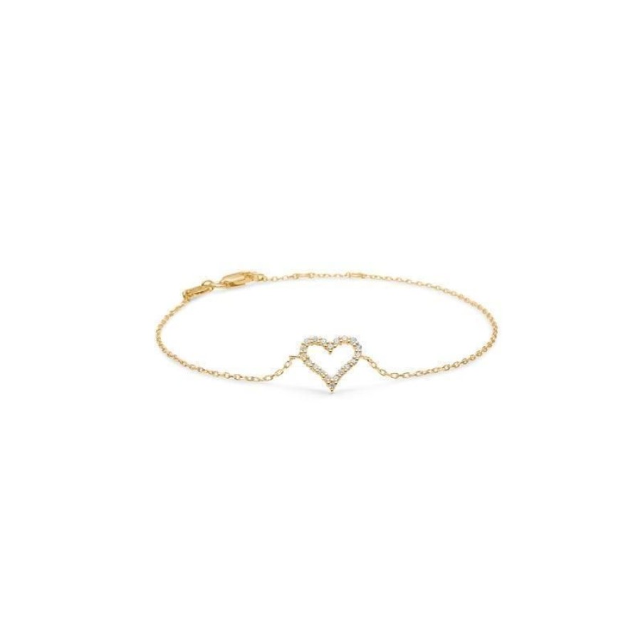 Smykker Mads Z Diamant Armband | Mads Z 14 Kt. Tender Heart Armband 0.12 Ct.