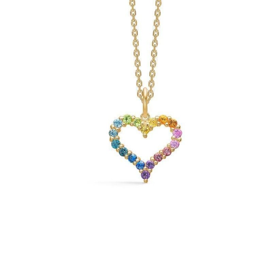 Smykker Mads Z | Mads Z Tender Heart Rainbow I 14Kt