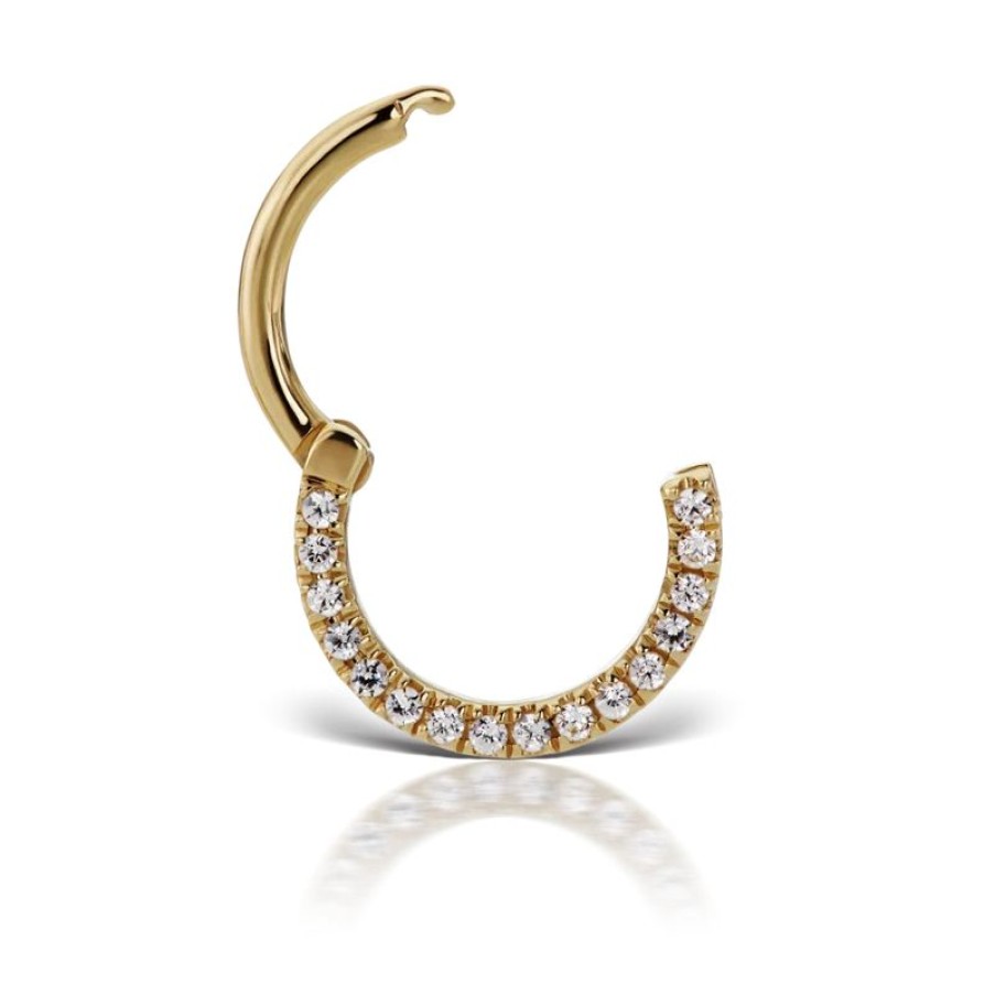 Smykker MARIA TASH Piercinger | Maria Tash 18Kt Diamond Horizontal Eternity Hoop