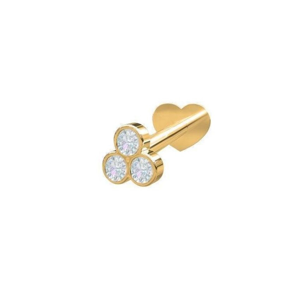 Smykker Nordahl Andersen Oreringe | Nordahl 14Kt Guld Piercing 0.04Ct