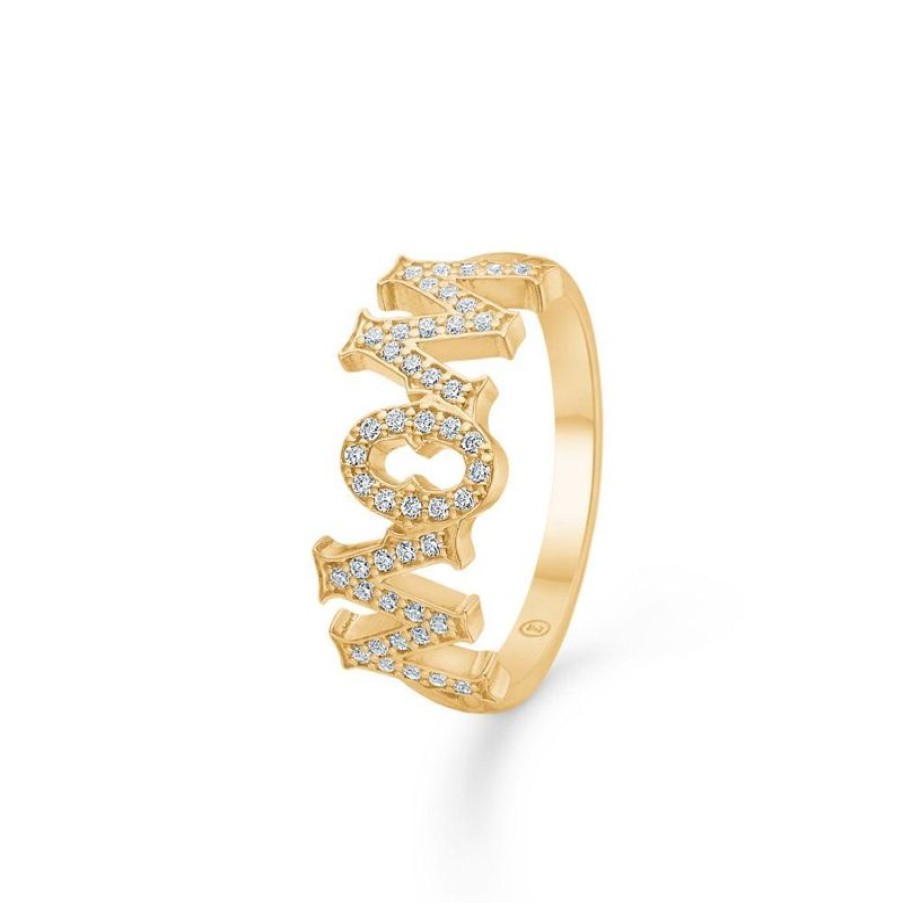 Smykker Mads Z Guld Ringe | Mads Z 14Kt Wow/Mom Ring 0.23Ct W.Si