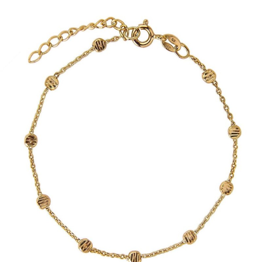 Smykker Jeberg Jewellery Forgyldt Armband | Jeberg Jewellery Gold Beads Bracelet - 4575-16-G