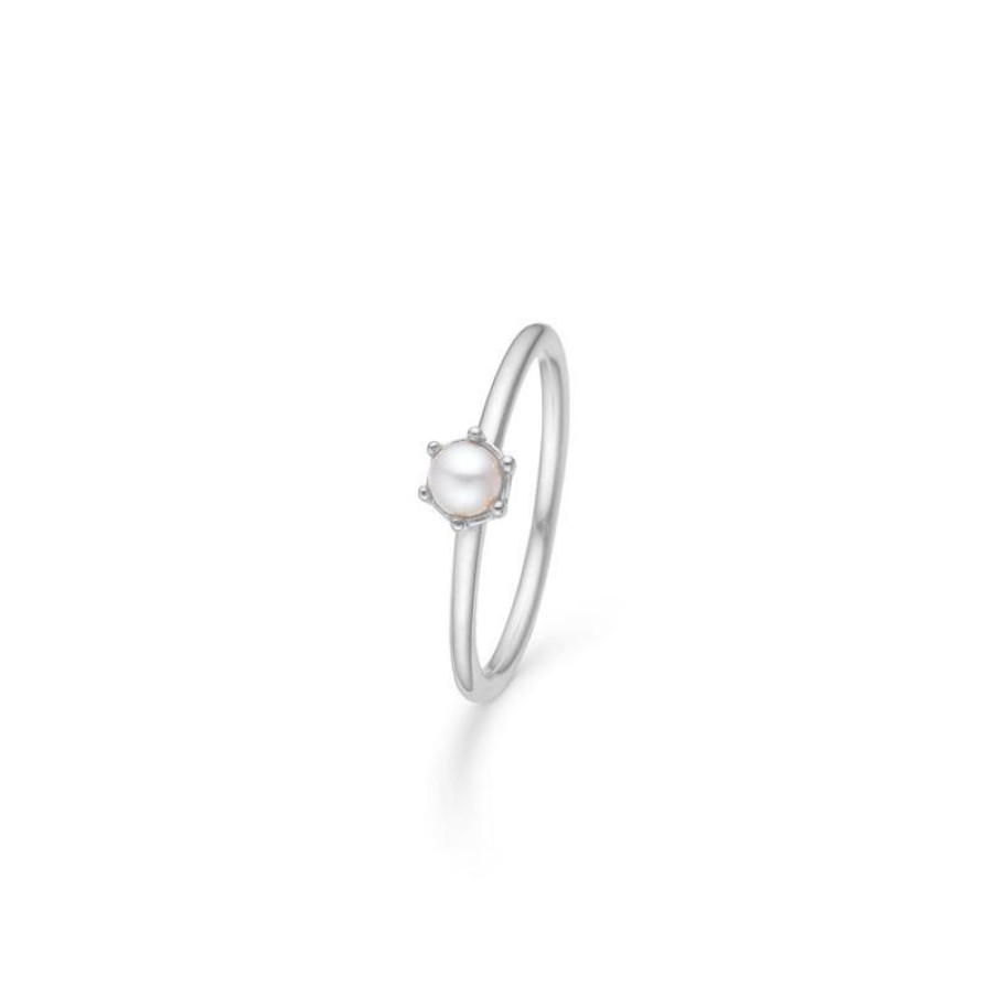 Smykker Mads Z Perle Ringe | Mads Z Poetry Solitaire Solv Ring M. Perle