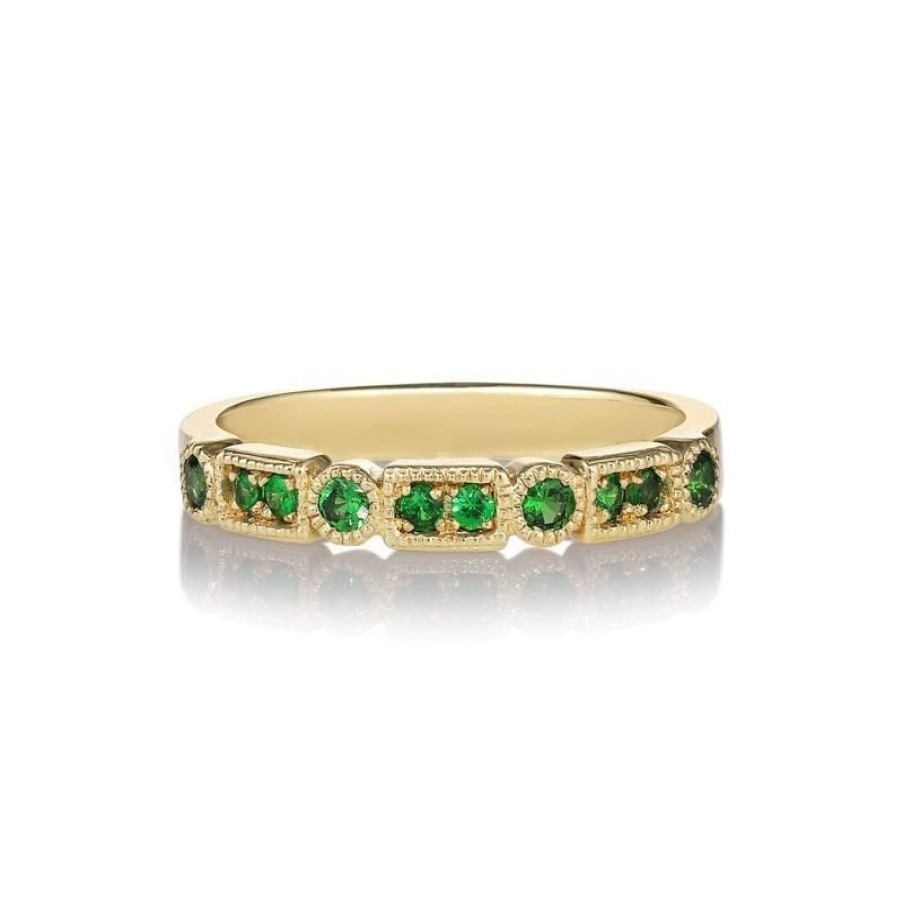 Smykker Anpé Atelier CPH Guld Ringe | Anpe Atelier Trine Ji Green Ring 14Kt Guld