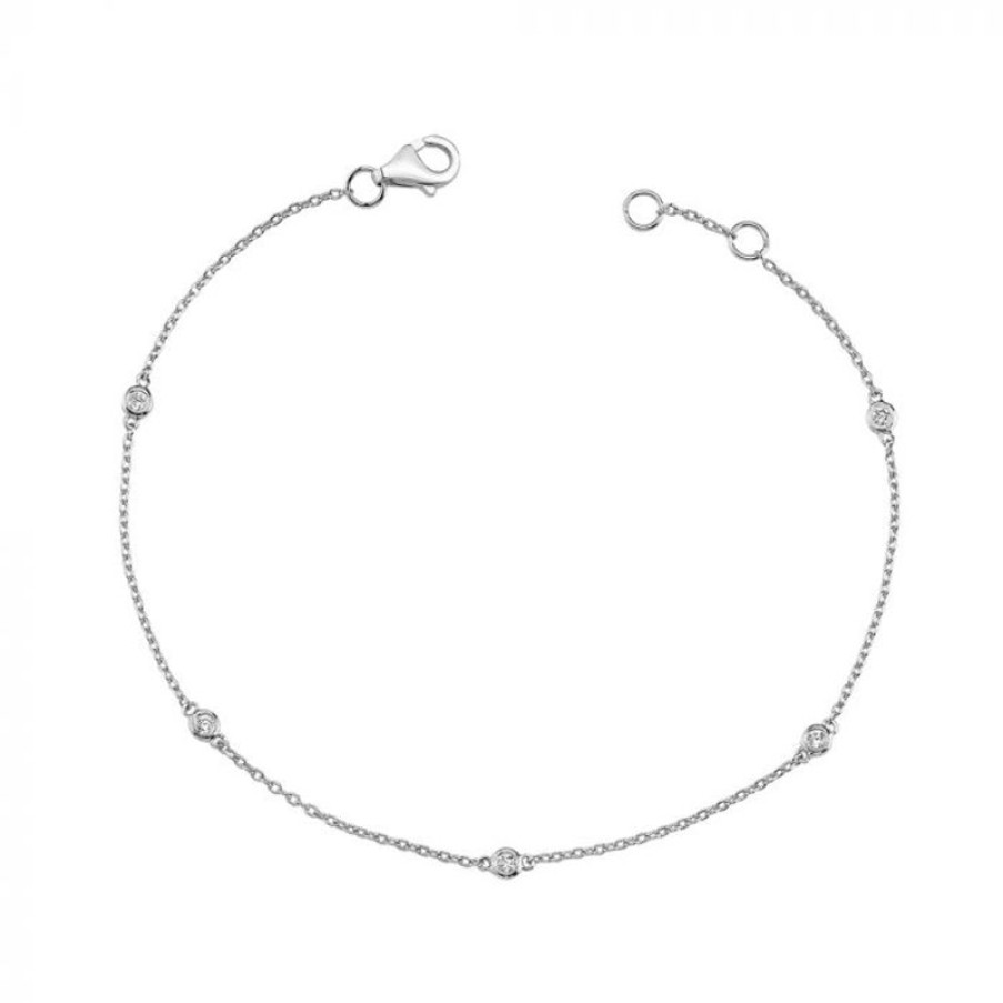 Smykker Nuran Diamant Armband | Nuran 14 Kt Zoe Armband Med Diamanter - B1002Hg