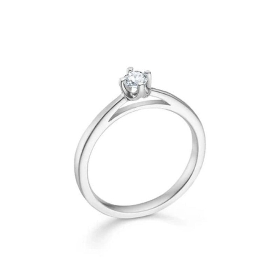 Smykker Mads Z | Mads Z 14 Kt. Crown Ring Hvidguld 0.16 Ct.