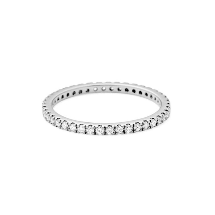 Smykker Ro Copenhagen Guld Ringe | Ro Copenhagen 18Kt Rock Classic Diamant Ring Hvidguld