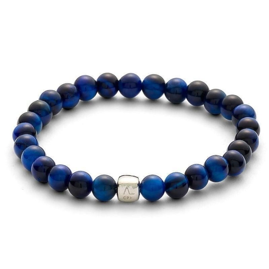 Smykker Alexander Lynggaard CPH Armband Til Maend | Alexander Lynggaard Cph Blue Tiger Eye Colorup 6Mm