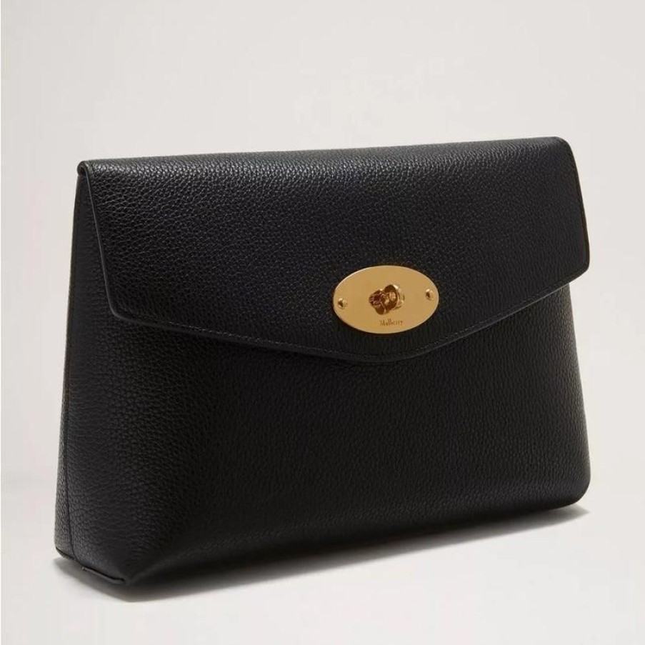 Mulberry Mulberry | Mulberry Darley Cosmetic Pouch Black Classic Grain