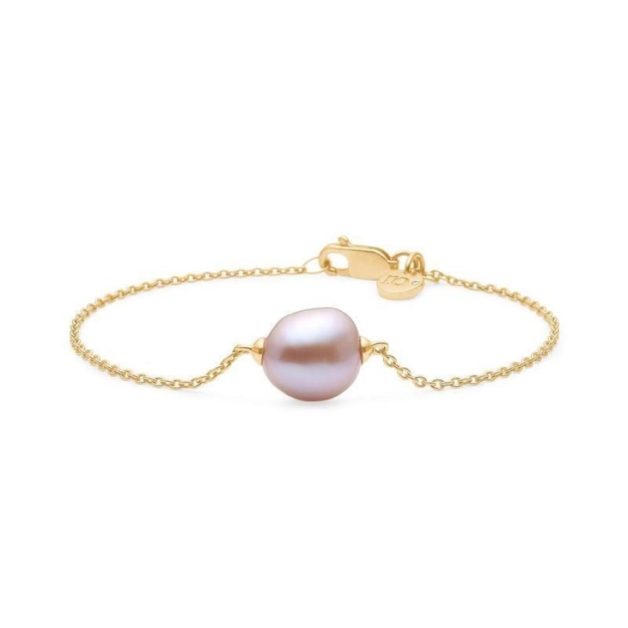 Smykker Ro Copenhagen Guld Armband | Ro Copenhagen 18Kt Fryd Armband Med Rosa Barok