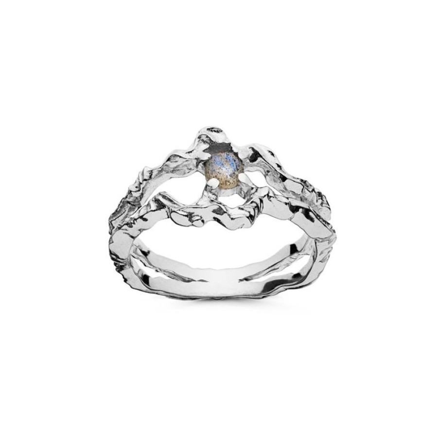 Smykker Maanesten Solv Ringe | Maanesten Shelly Ring I Solv - 4738C