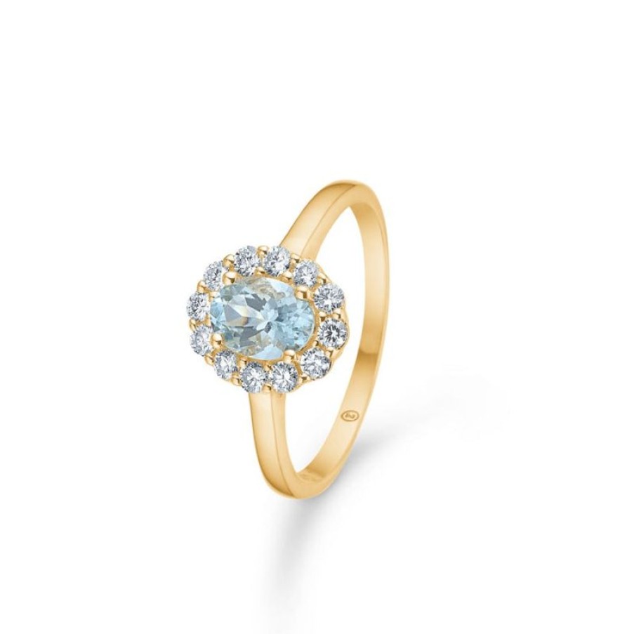 Smykker Mads Z Forlovelsesringe | Mads Z 14Kt Portofino Ring Aquamarin 0.35Ct W.Si