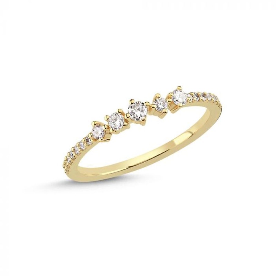 Smykker Nuran Diamant Ringe | Nuran 14Kt Noelle Ring Med Diamanter - A3056