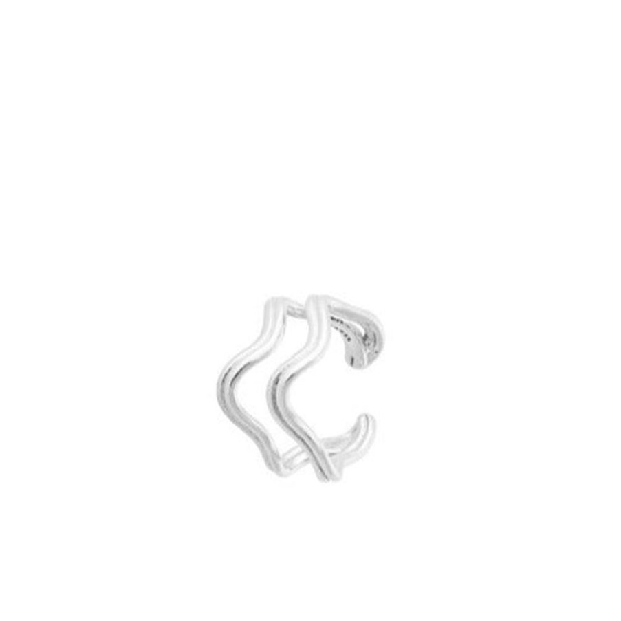 Smykker Pernille Corydon Ear Cuff | Pernille Corydon Double Wave Solv Ear Cuff